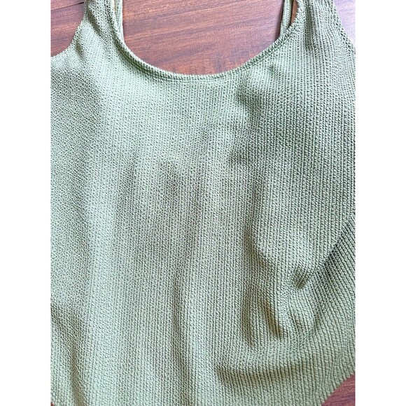 COTTON ON Women's Scoop-Back Cheeky coverage One-Piece Swimsuit Olive Green XL - Picture 3 of 5